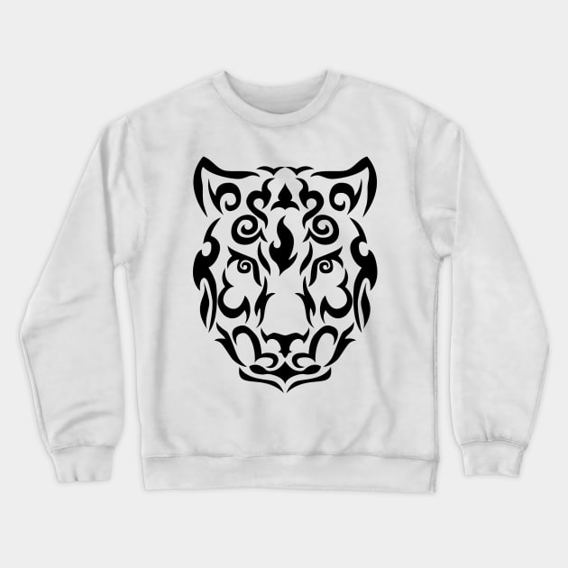 Snow leopard face Crewneck Sweatshirt by ingotr